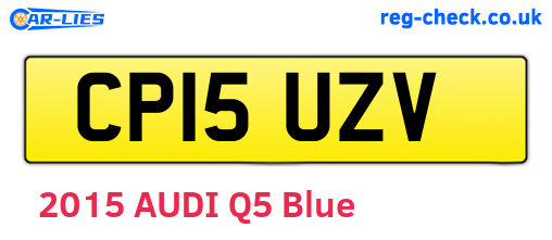 CP15UZV are the vehicle registration plates.