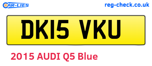 DK15VKU are the vehicle registration plates.