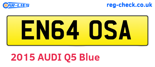EN64OSA are the vehicle registration plates.
