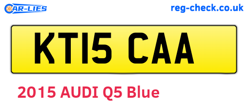 KT15CAA are the vehicle registration plates.