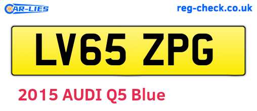 LV65ZPG are the vehicle registration plates.