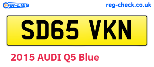 SD65VKN are the vehicle registration plates.
