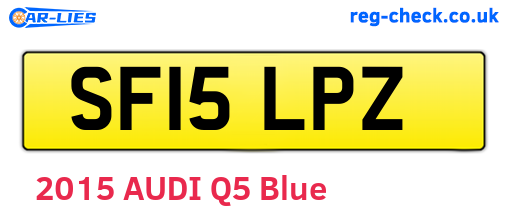 SF15LPZ are the vehicle registration plates.