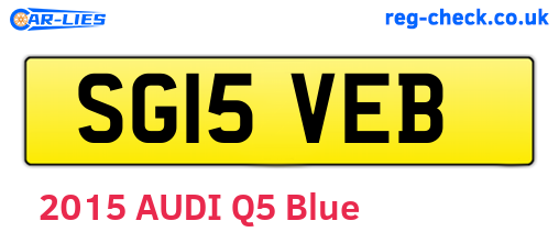 SG15VEB are the vehicle registration plates.