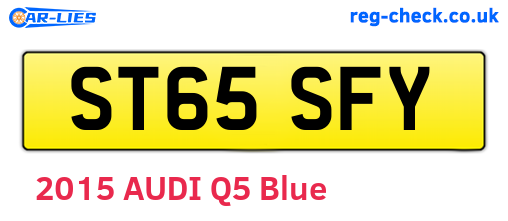 ST65SFY are the vehicle registration plates.
