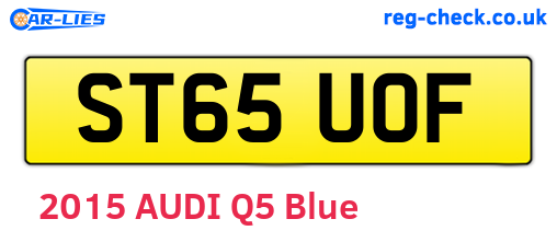 ST65UOF are the vehicle registration plates.