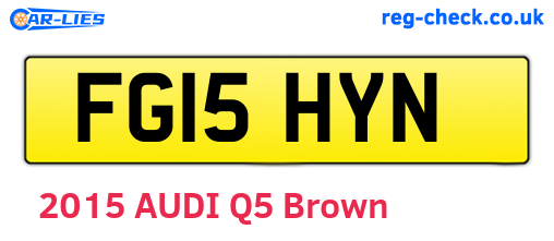 FG15HYN are the vehicle registration plates.