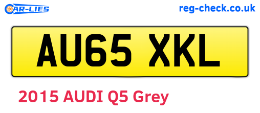 AU65XKL are the vehicle registration plates.