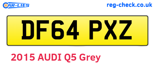 DF64PXZ are the vehicle registration plates.
