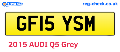 GF15YSM are the vehicle registration plates.