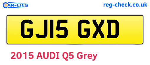 GJ15GXD are the vehicle registration plates.
