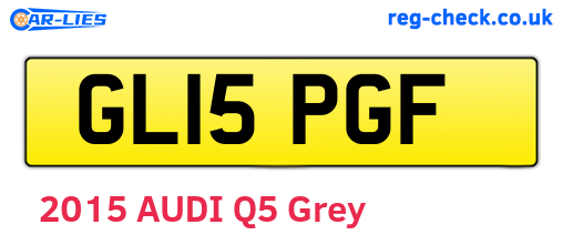 GL15PGF are the vehicle registration plates.