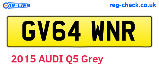 GV64WNR are the vehicle registration plates.