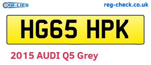 HG65HPK are the vehicle registration plates.