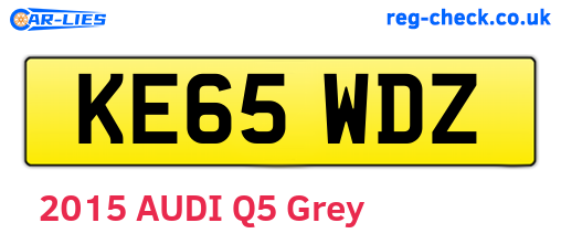 KE65WDZ are the vehicle registration plates.