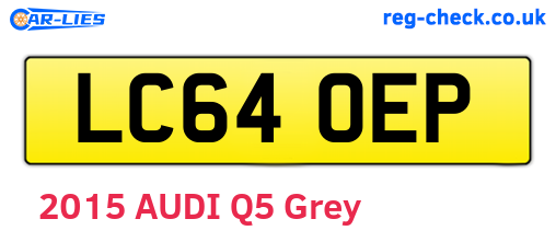 LC64OEP are the vehicle registration plates.