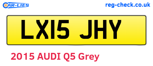 LX15JHY are the vehicle registration plates.