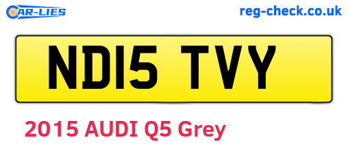 ND15TVY are the vehicle registration plates.