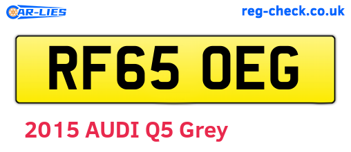 RF65OEG are the vehicle registration plates.