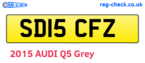 SD15CFZ are the vehicle registration plates.