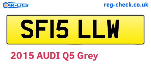 SF15LLW are the vehicle registration plates.