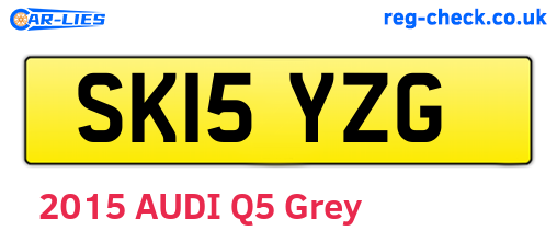 SK15YZG are the vehicle registration plates.