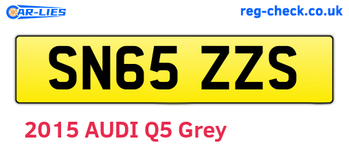 SN65ZZS are the vehicle registration plates.