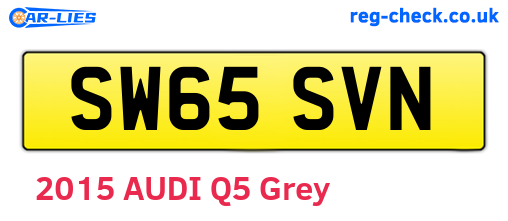 SW65SVN are the vehicle registration plates.