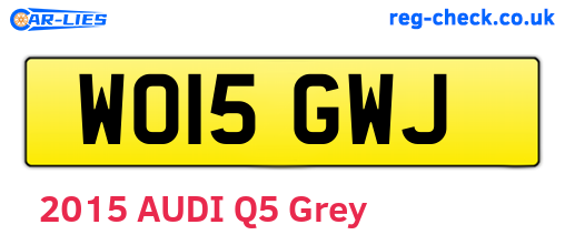 WO15GWJ are the vehicle registration plates.