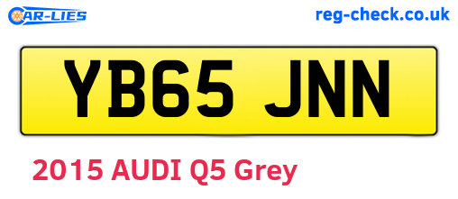 YB65JNN are the vehicle registration plates.