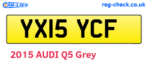 YX15YCF are the vehicle registration plates.