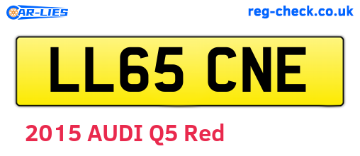 LL65CNE are the vehicle registration plates.