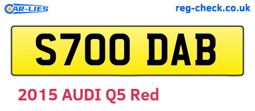 S700DAB are the vehicle registration plates.