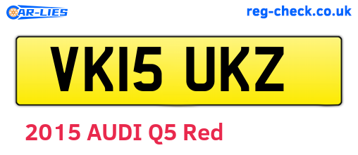 VK15UKZ are the vehicle registration plates.