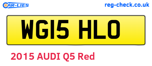 WG15HLO are the vehicle registration plates.
