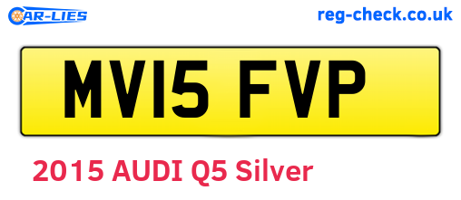 MV15FVP are the vehicle registration plates.