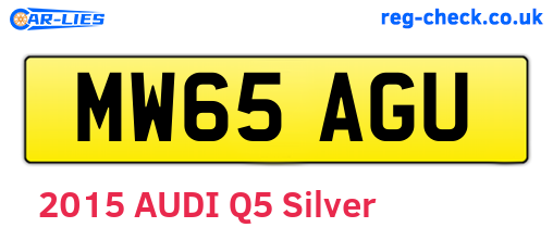 MW65AGU are the vehicle registration plates.