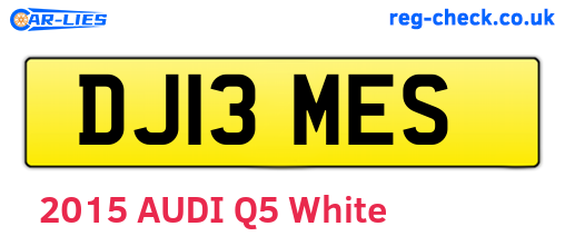 DJ13MES are the vehicle registration plates.