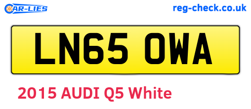 LN65OWA are the vehicle registration plates.