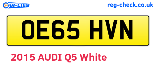 OE65HVN are the vehicle registration plates.