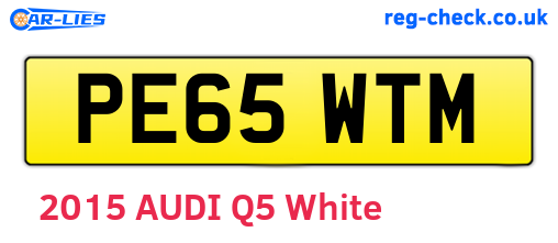 PE65WTM are the vehicle registration plates.