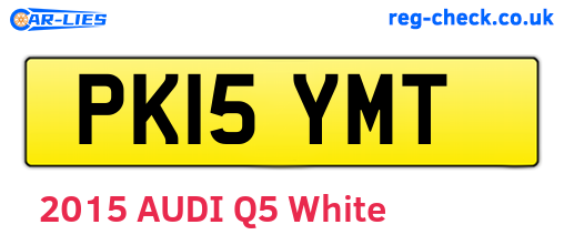 PK15YMT are the vehicle registration plates.