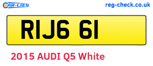 RIJ661 are the vehicle registration plates.
