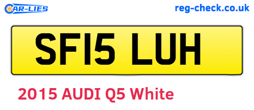 SF15LUH are the vehicle registration plates.