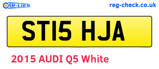 ST15HJA are the vehicle registration plates.