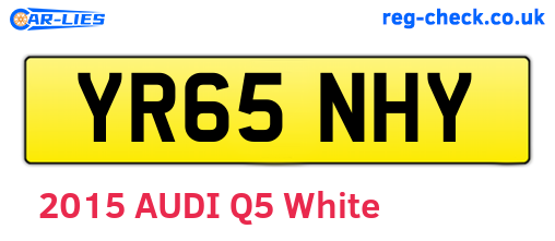 YR65NHY are the vehicle registration plates.