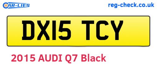 DX15TCY are the vehicle registration plates.