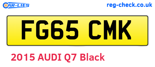 FG65CMK are the vehicle registration plates.