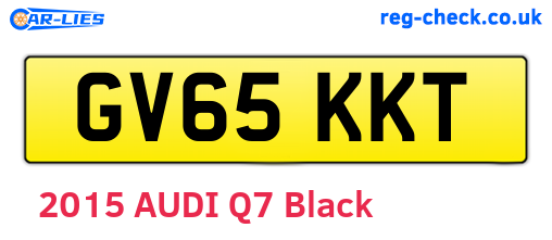 GV65KKT are the vehicle registration plates.