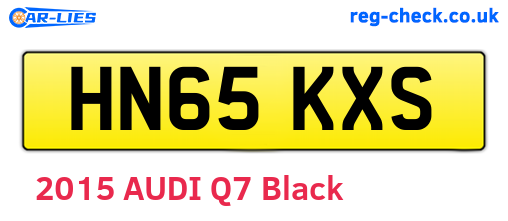 HN65KXS are the vehicle registration plates.